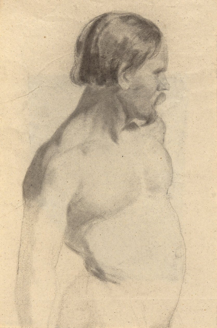 Nu masculin (recto); Bottes, croquis pour La Signature du Compact du Mayflower (verso) - Edwin White