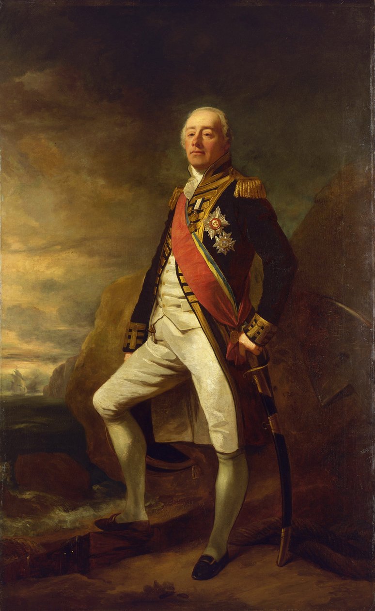 Portrait du vice-amiral James Saumarez (1757-1836), premier baron de Saumarez, notable pour sa victoire à la bataille d