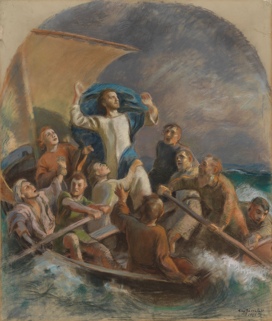 Le Christ apaise la tempête, étude pour le retable de l