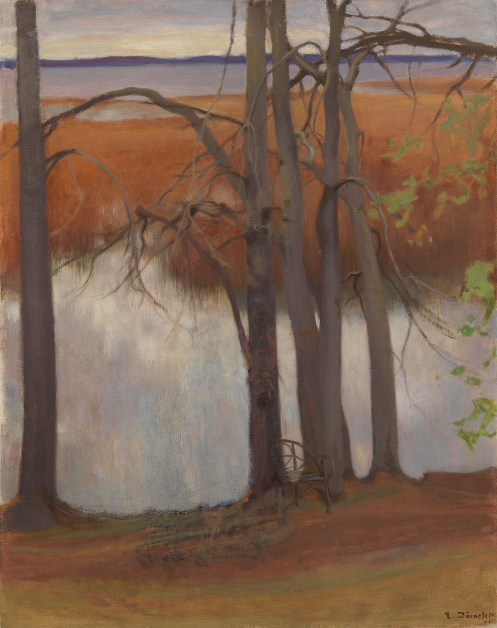 Rive du lac bordée de roseaux - Eero Järnefelt