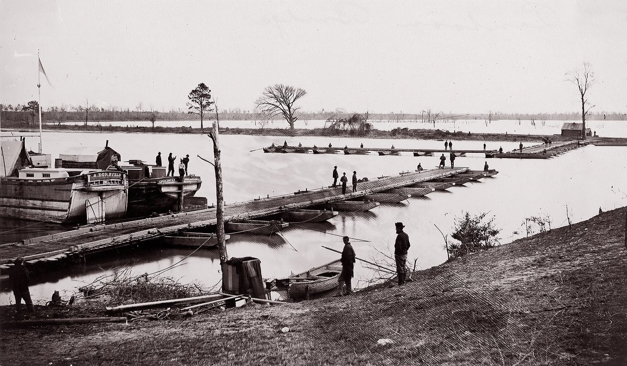 Pont de bateaux, 1861-65 - Egbert Guy Fowx
