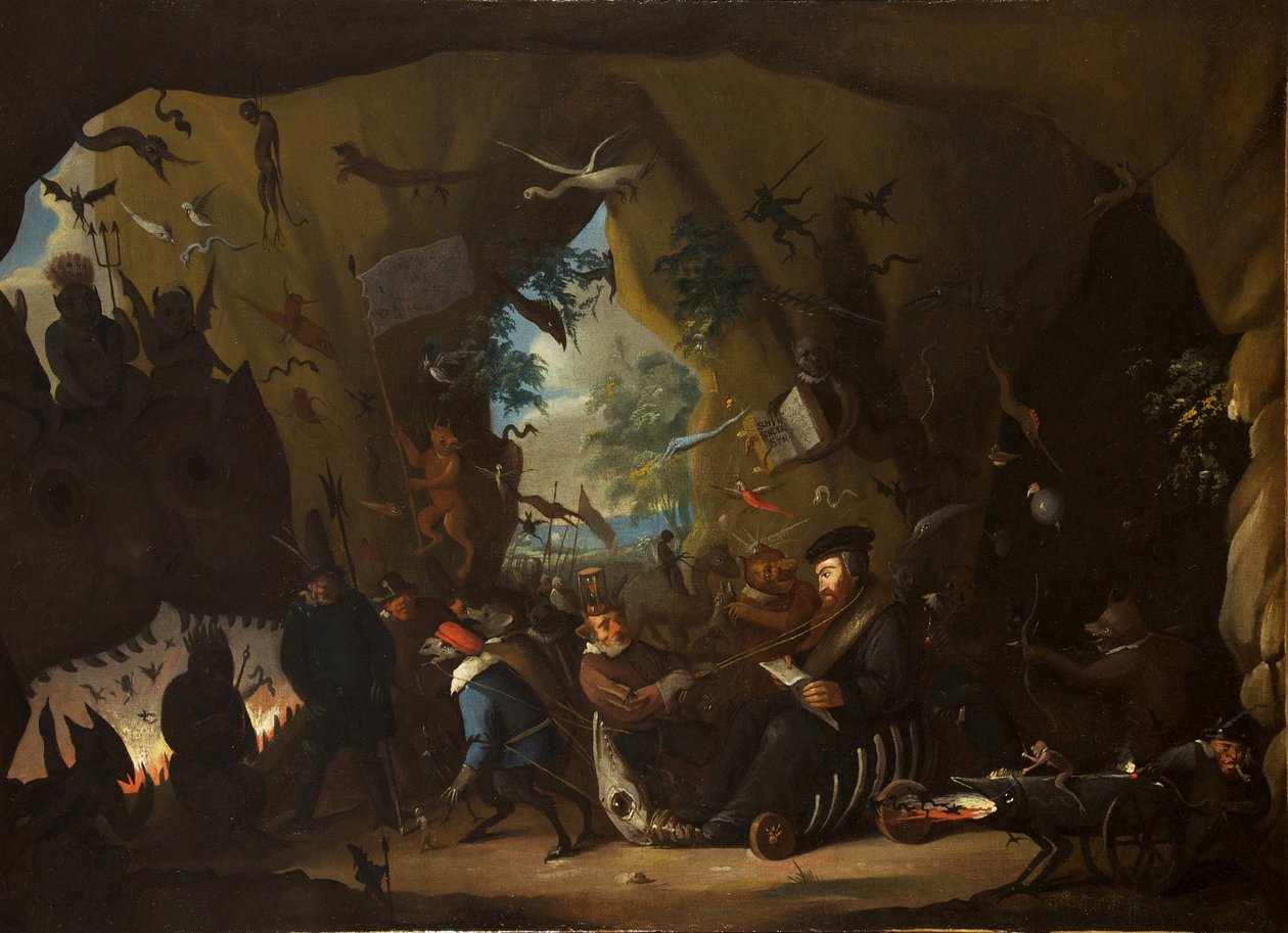 Calvin en enfer - Egbert van Heemskerk the Younger