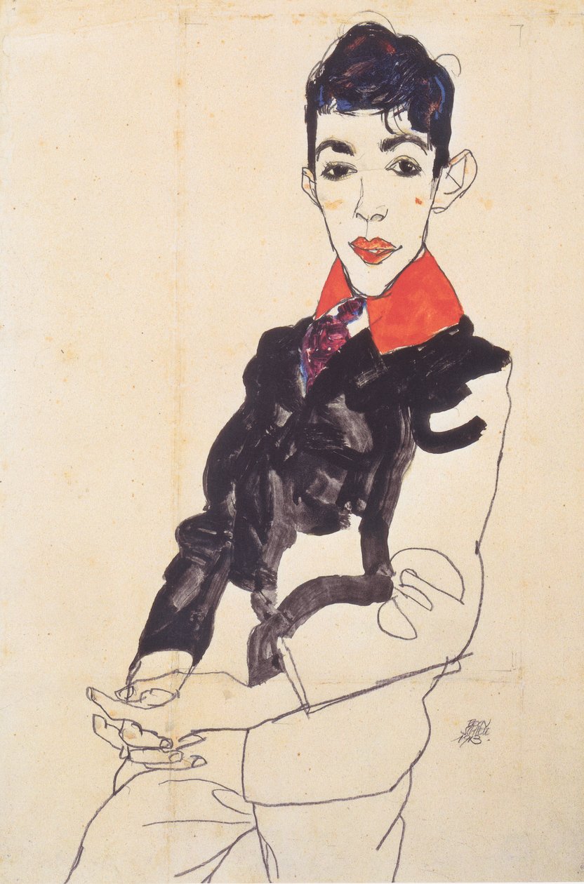Portrait de garçon Erich Lederer - Egon Schiele