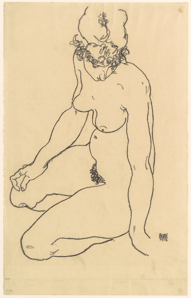 Femme nue assise, 1918 - Egon Schiele