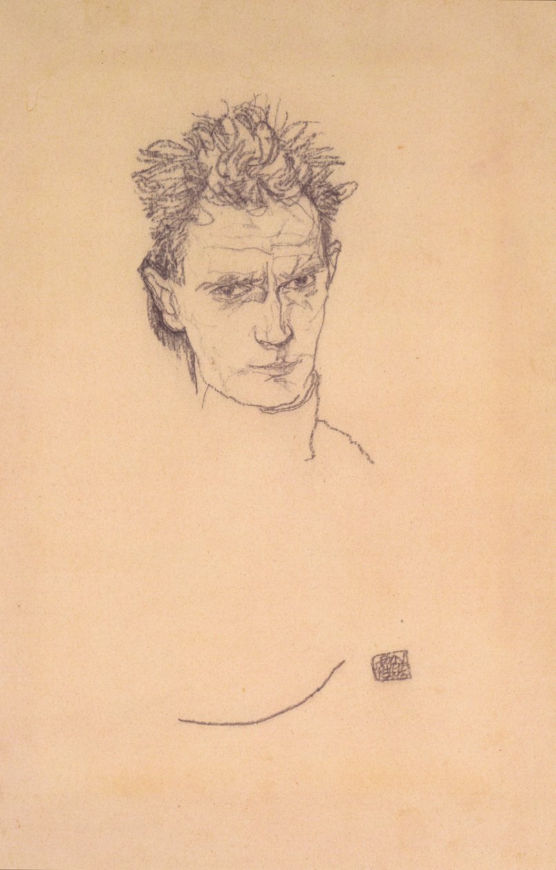 Autoportrait en uniforme - Egon Schiele