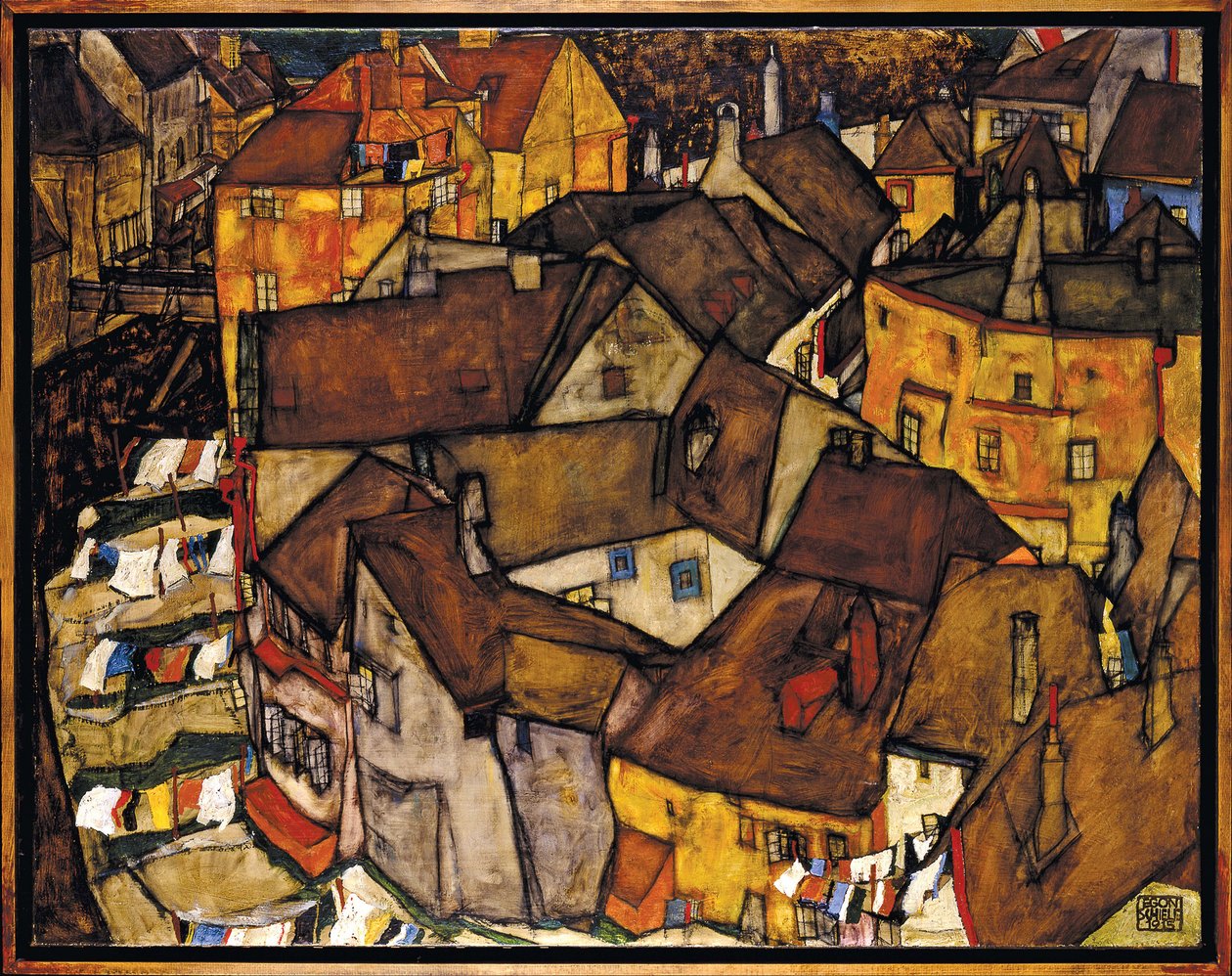 Croissant de maisons, Krumau - Egon Schiele