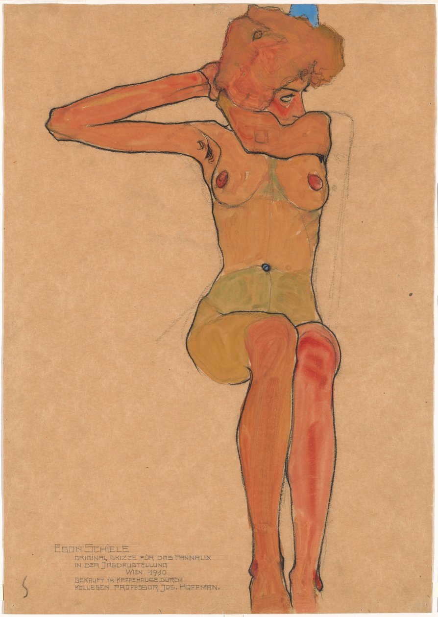 Mädchenakt (Gertrude) - Egon Schiele