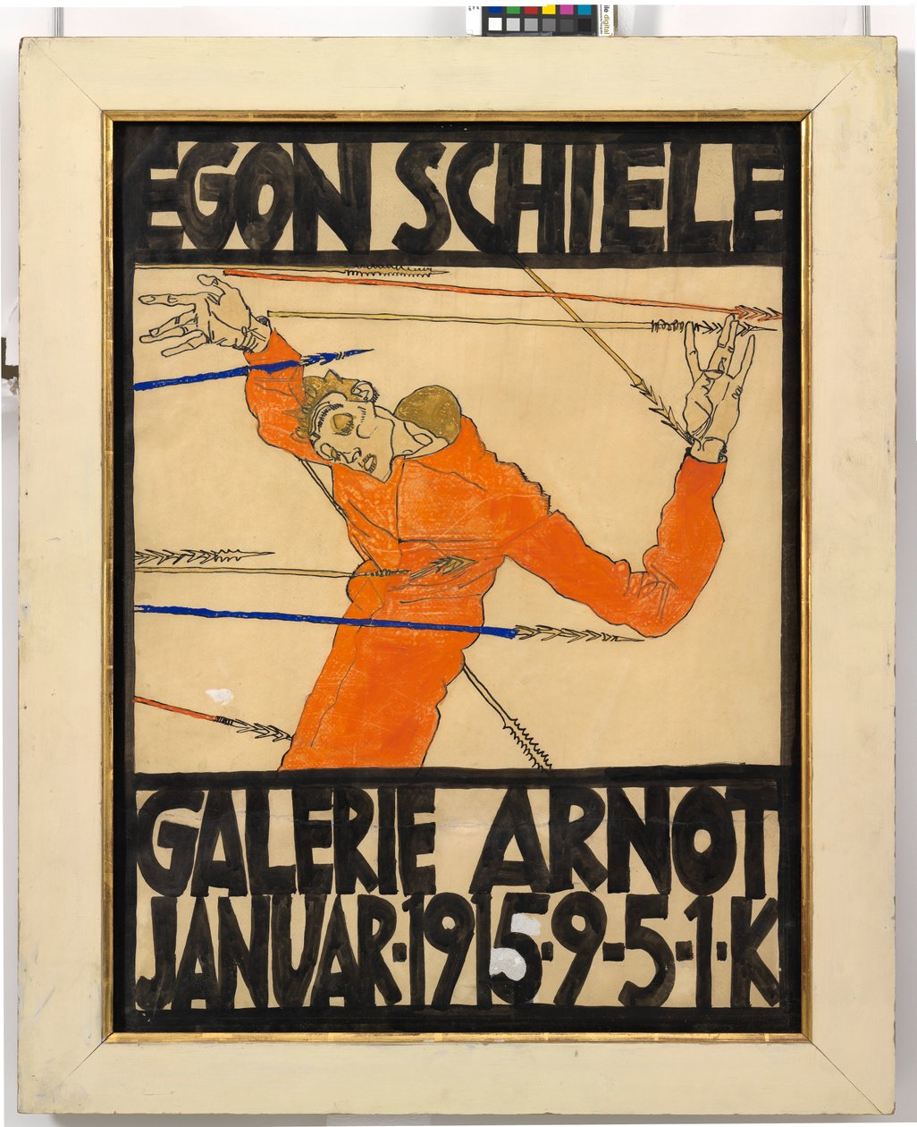 Plakat der Egon Schiele-Ausstellung in der Galerie Arnot - Egon Schiele