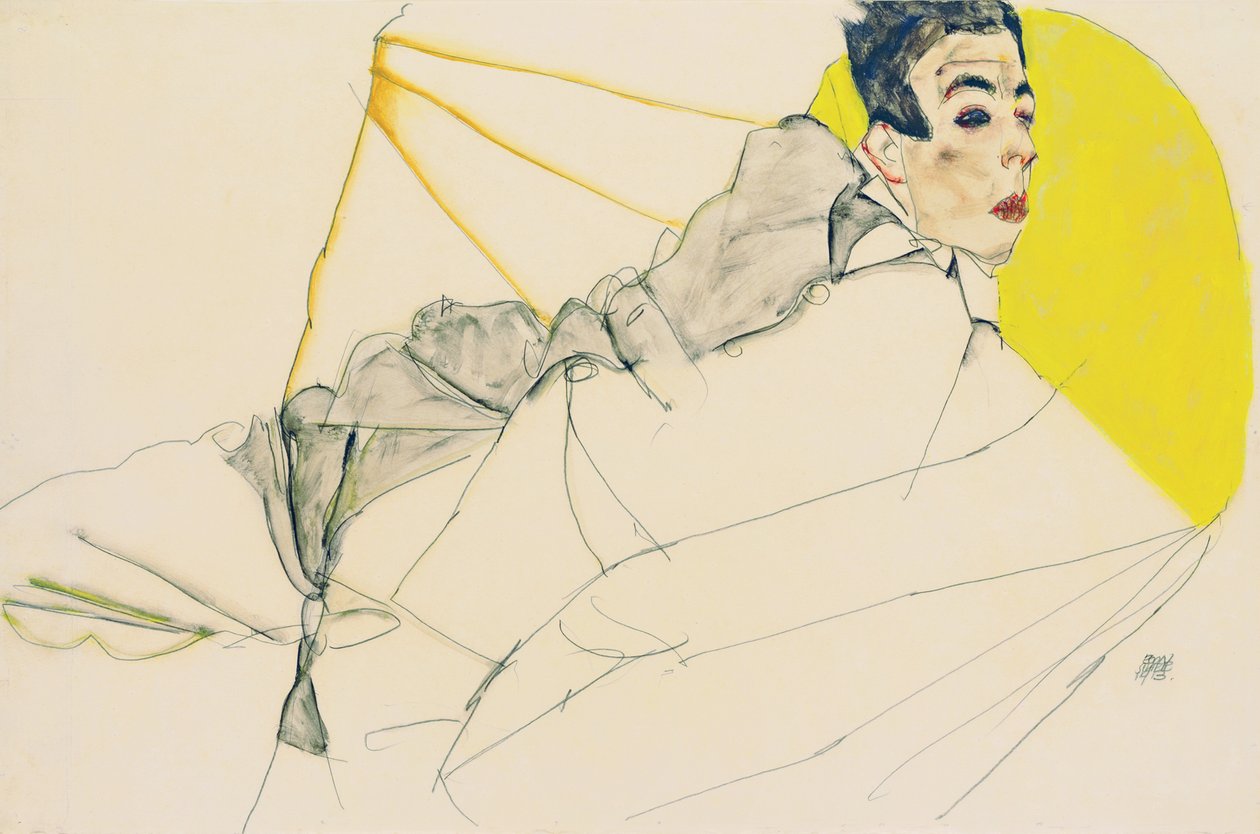 Garçon allongé Erich Lederer, 1913 - Egon Schiele