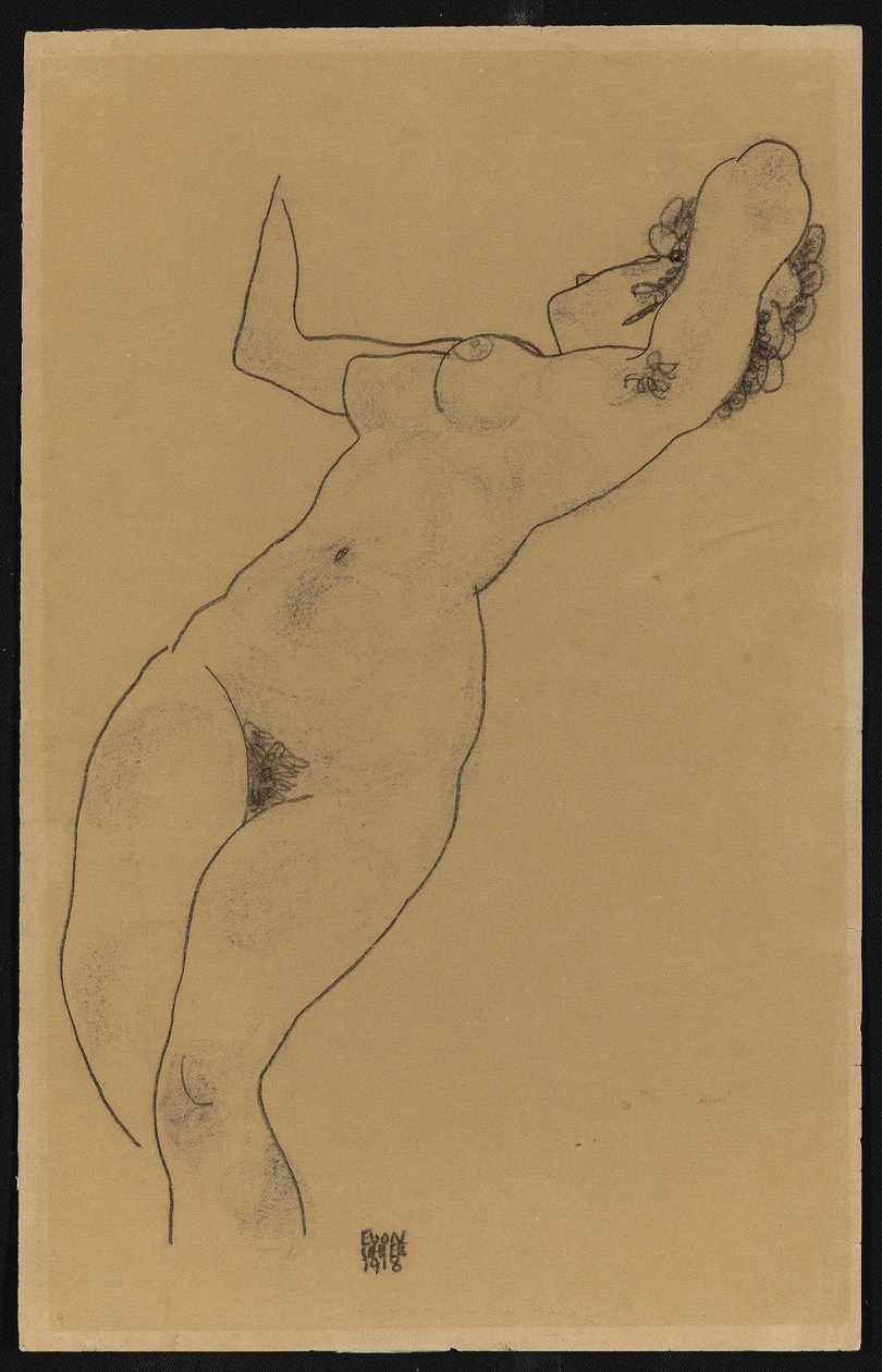 Nu couché, 1918 - Egon Schiele
