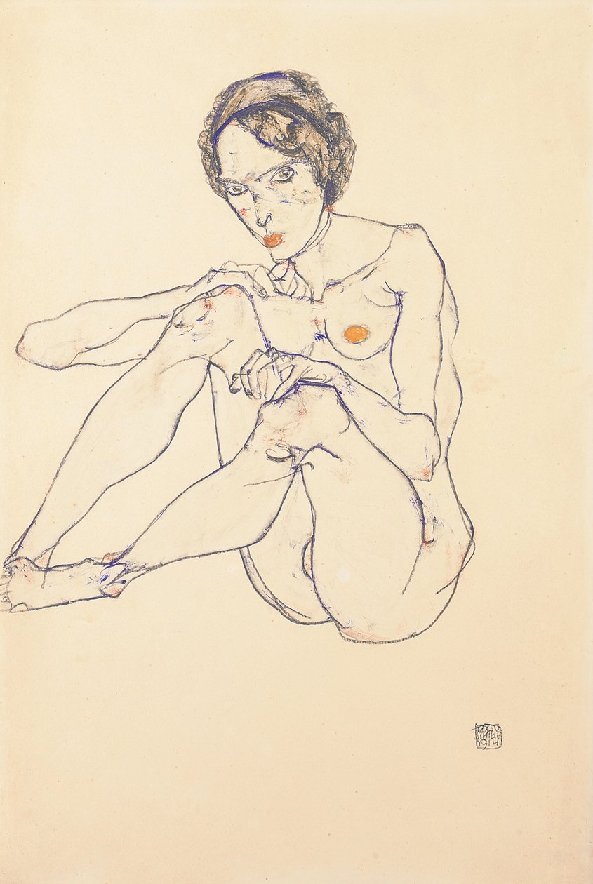 Femme nue assise, 1914 - Egon Schiele