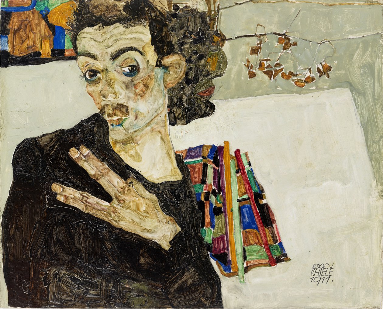 Autoportrait - Egon Schiele