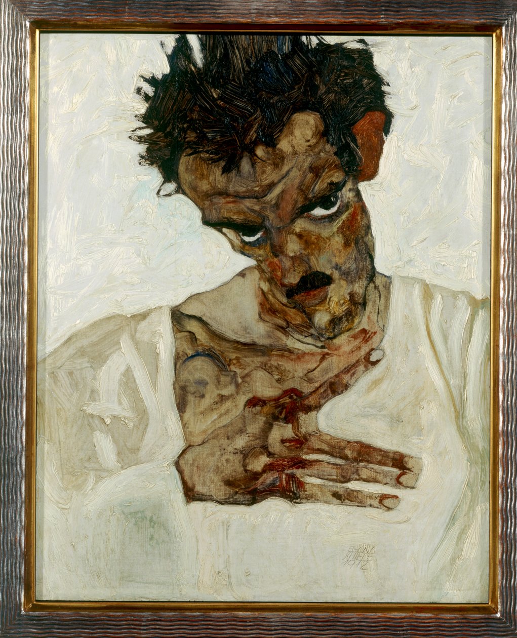 Autoportrait à la tête baissée - Egon Schiele