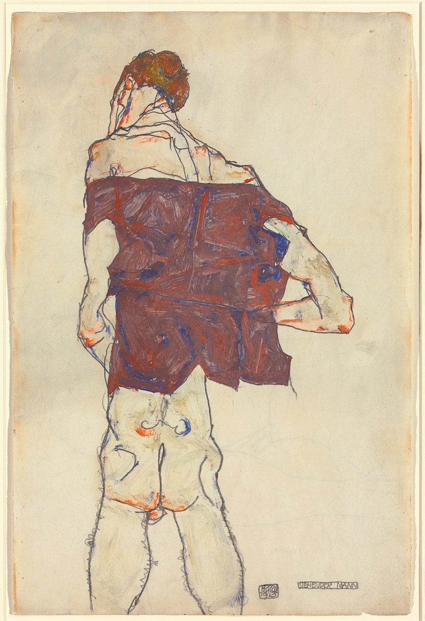 Homme debout - Egon Schiele