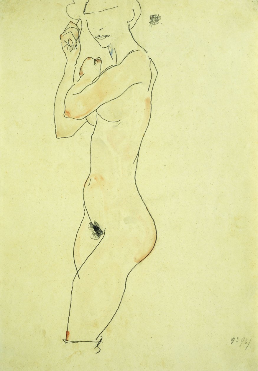 Nu debout, 1913 - Egon Schiele