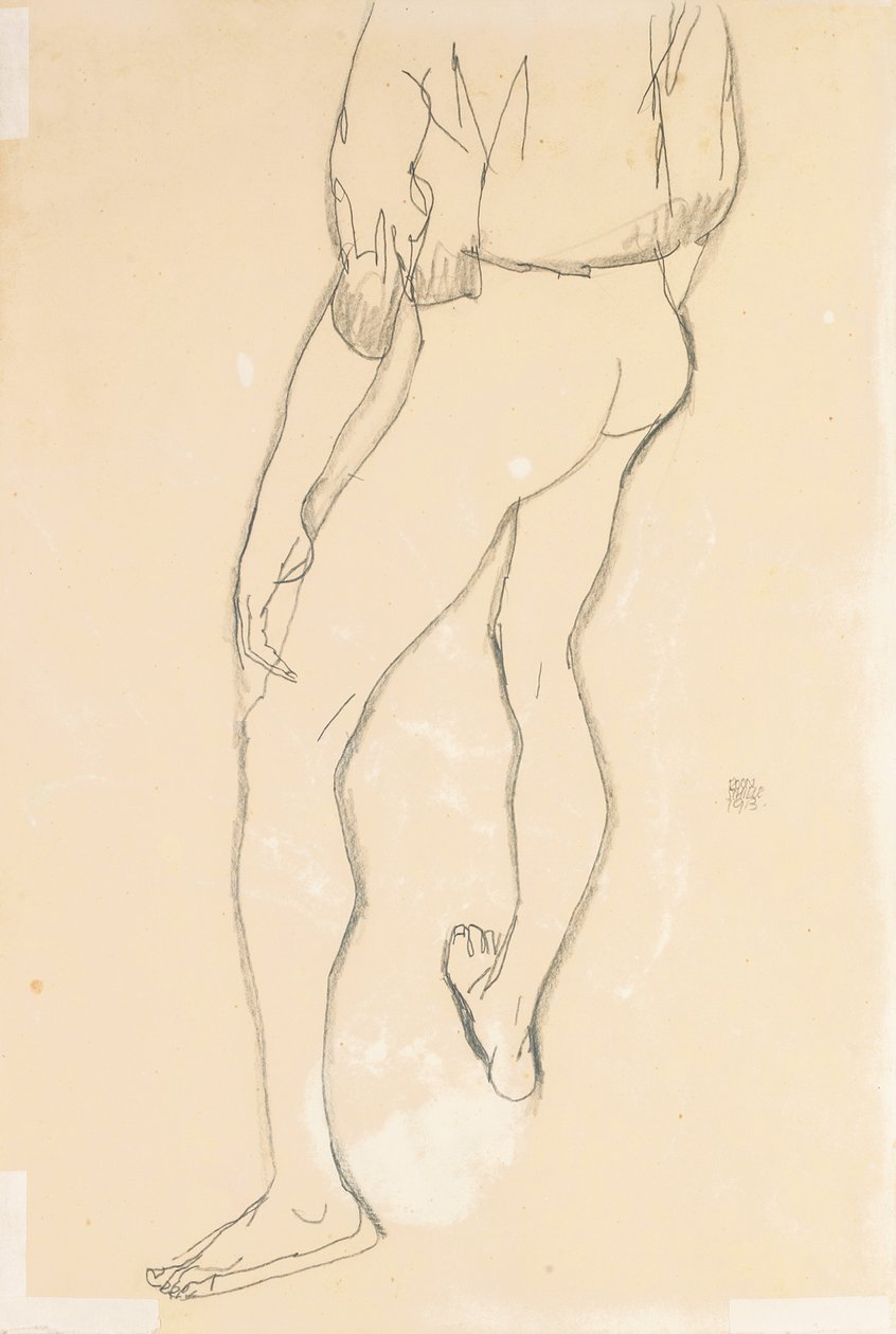 Homme nu debout, 1913 - Egon Schiele