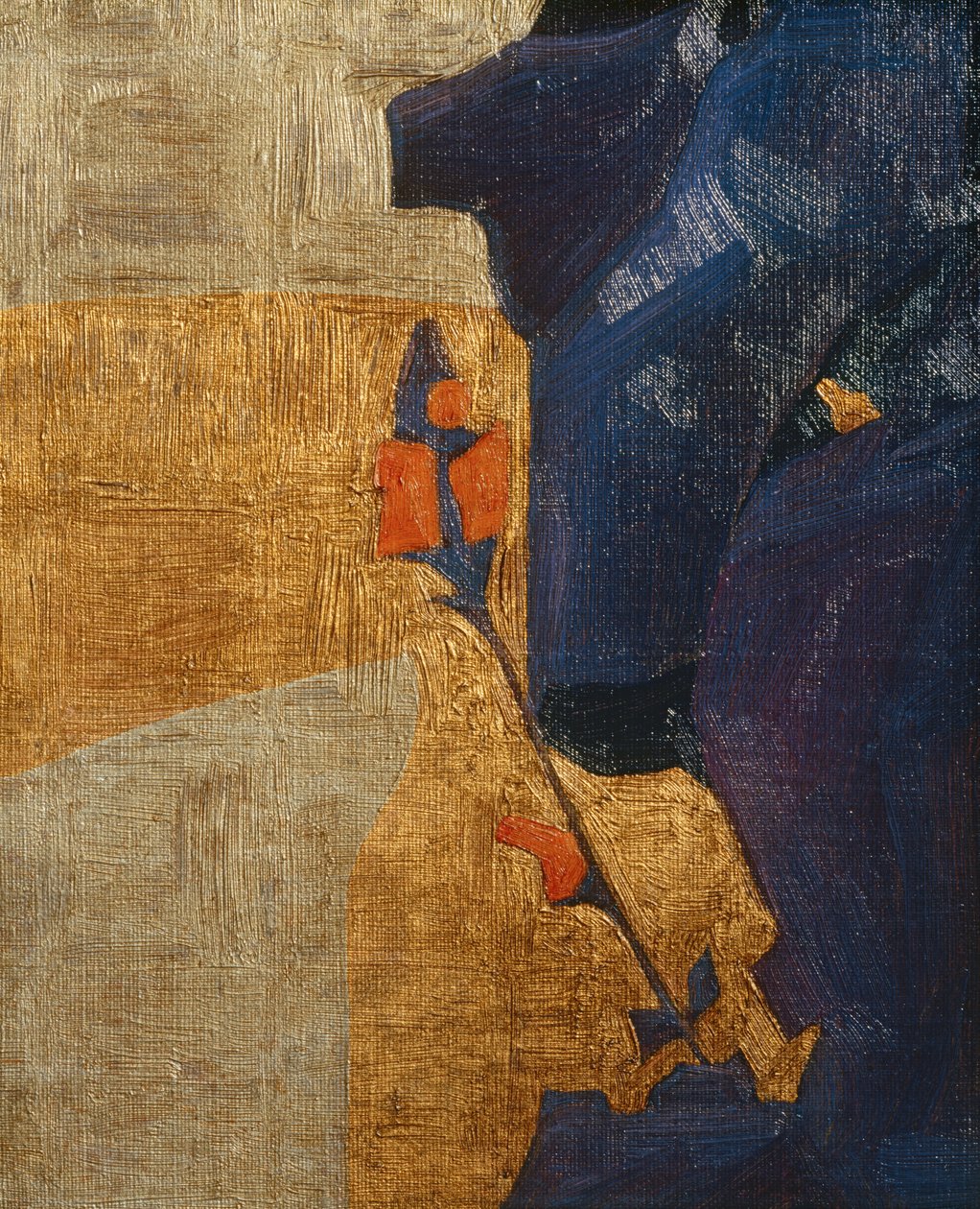 Fleur stylisée sur fond décoratif ... (bronze) - Egon Schiele