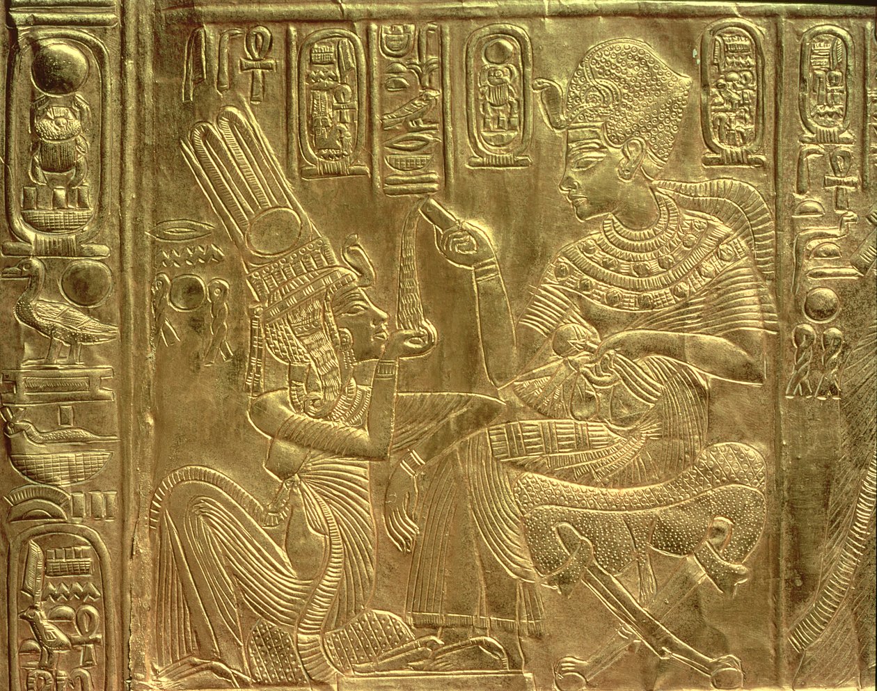 Détail du sanctuaire doré, trésor de Toutankhamon - Egyptian 18th Dynasty