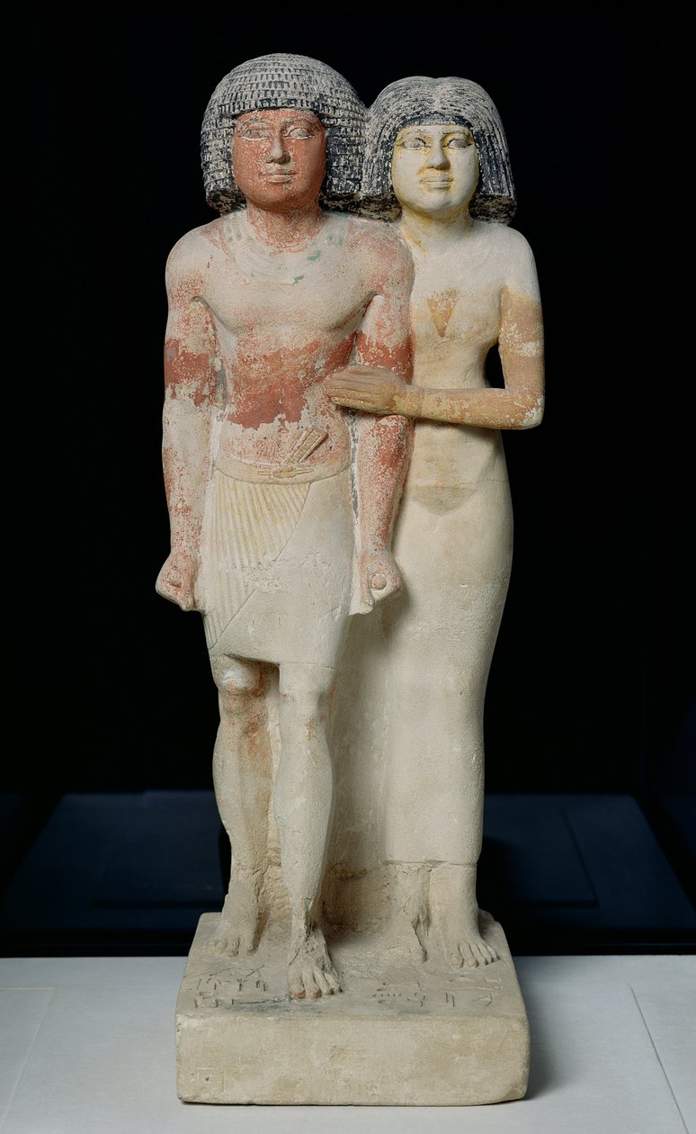 Statue de Raherka et Meresankh, Ancien Empire - Egyptian 5th Dynasty