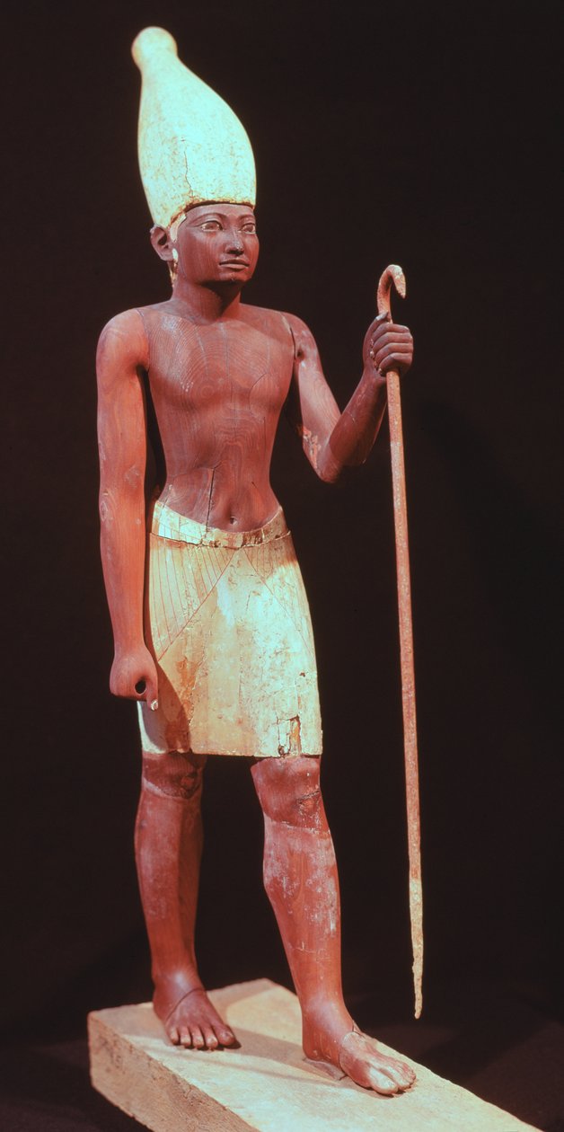 Statue de Sésostris I (règne 1971-28 av. J.-C.) avec une couronne blanche - Egyptian 12th Dynasty