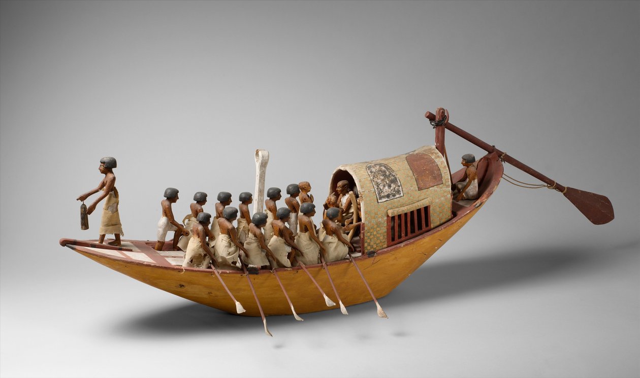 Bateau de Voyage Ramé depuis la Tombe de Meketre, c.1981-1975 av. J.-C. - Egyptian 12th Dynasty