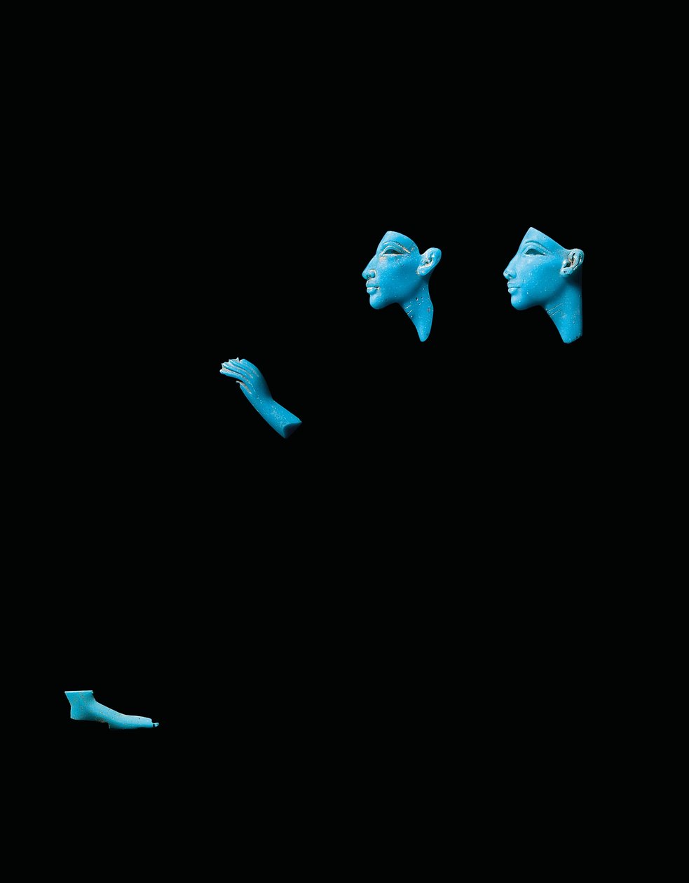 Deux incrustations de main et de pied, Nouvel Empire, vers 1388-1292 av. J.-C. - Egyptian 13th Dynasty