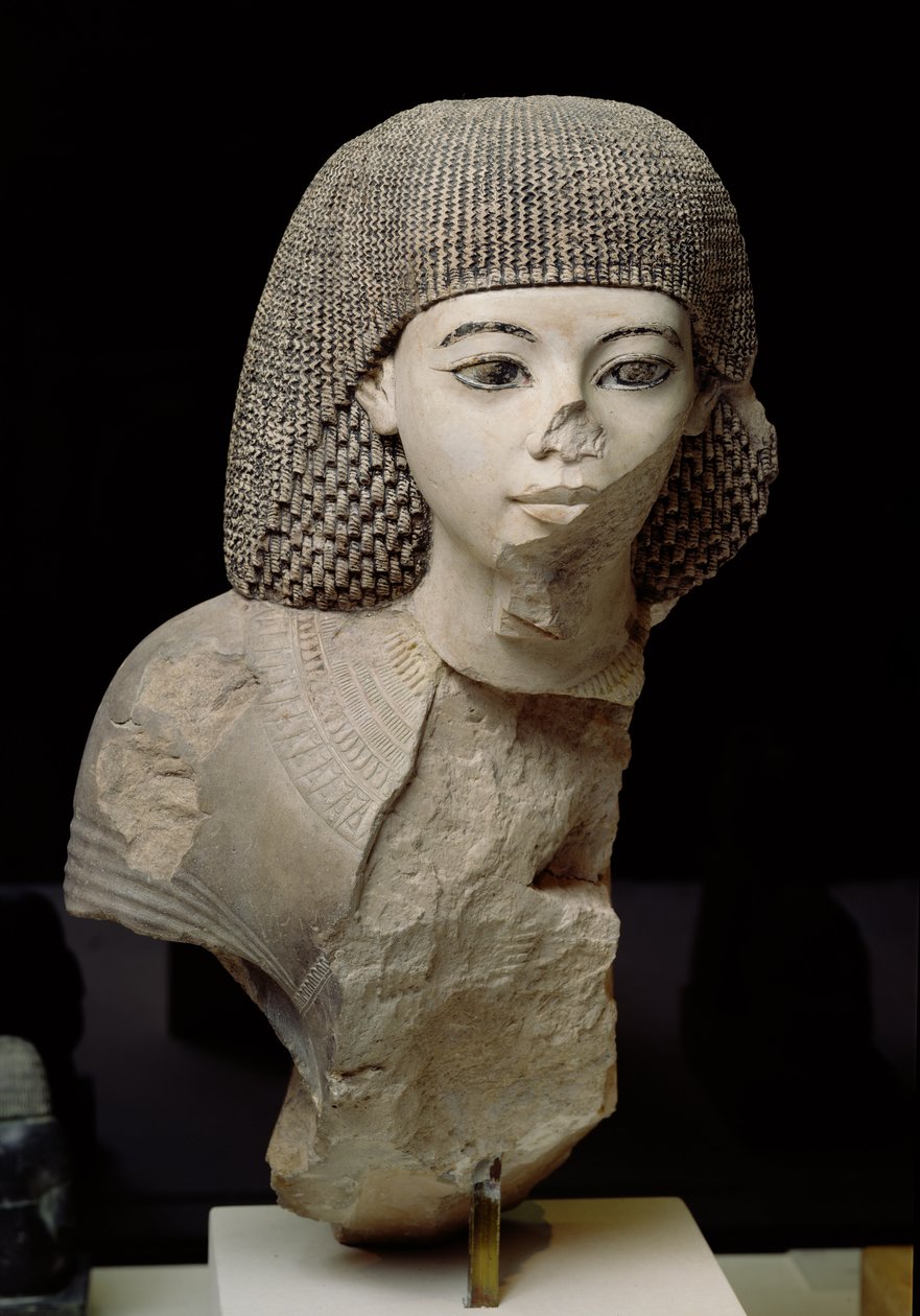 Buste du Scribe Royal, Meniou, Nouveau Royaume, c.1391-53 av. J.-C. - Egyptian 18th Dynasty
