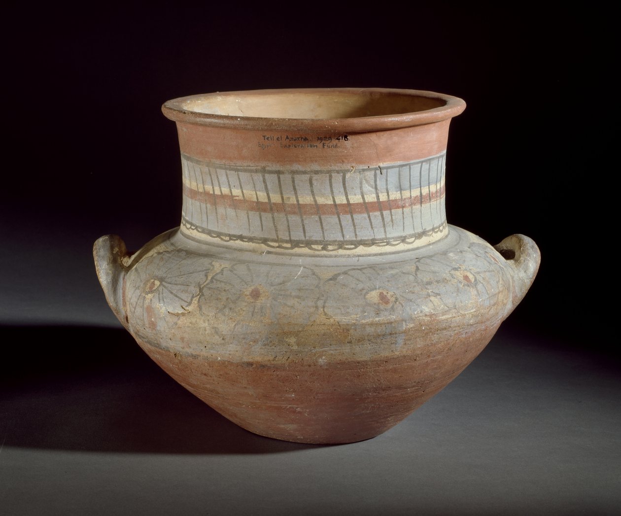 Pot décoré avec poignées, Amarna, 14ème siècle av. J.-C. - Egyptian 18th Dynasty