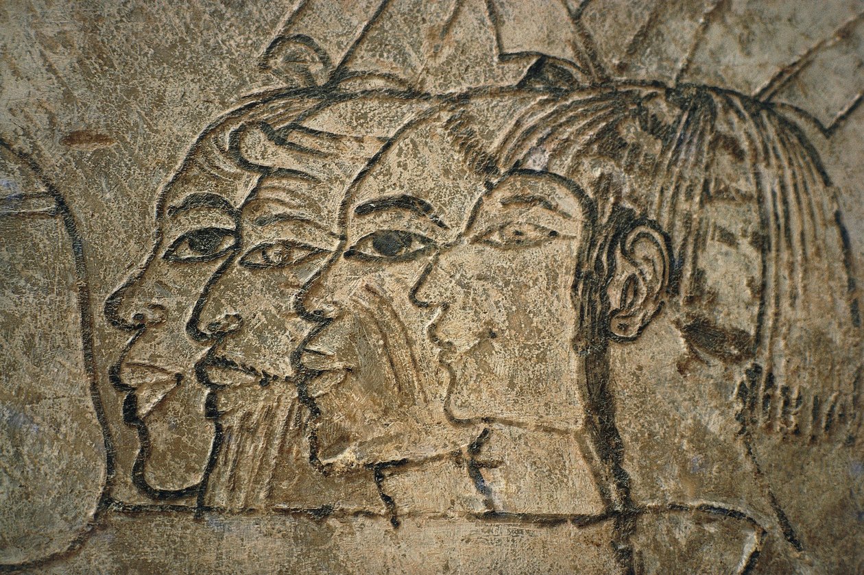 Égypte, Thèbes Ouest, Sheikh Abd el-Qurna. Tombe de Ramos. Dessins muraux - Egyptian 18th Dynasty