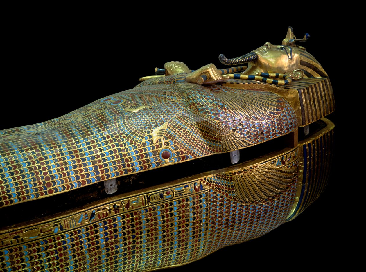 Antiquité égyptienne : sarcophage du trésor de Toutankhamon - Egyptian 18th Dynasty