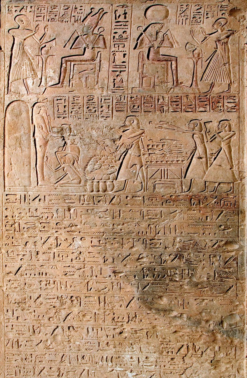 Antiquité égyptienne: scènes de culte. Tombe de Kherouef - Egyptian 18th Dynasty