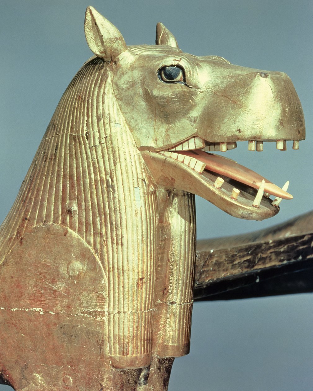 Tête de lit funéraire en forme de la déesse Tueris, de la tombe de Toutankhamon - Egyptian 18th Dynasty