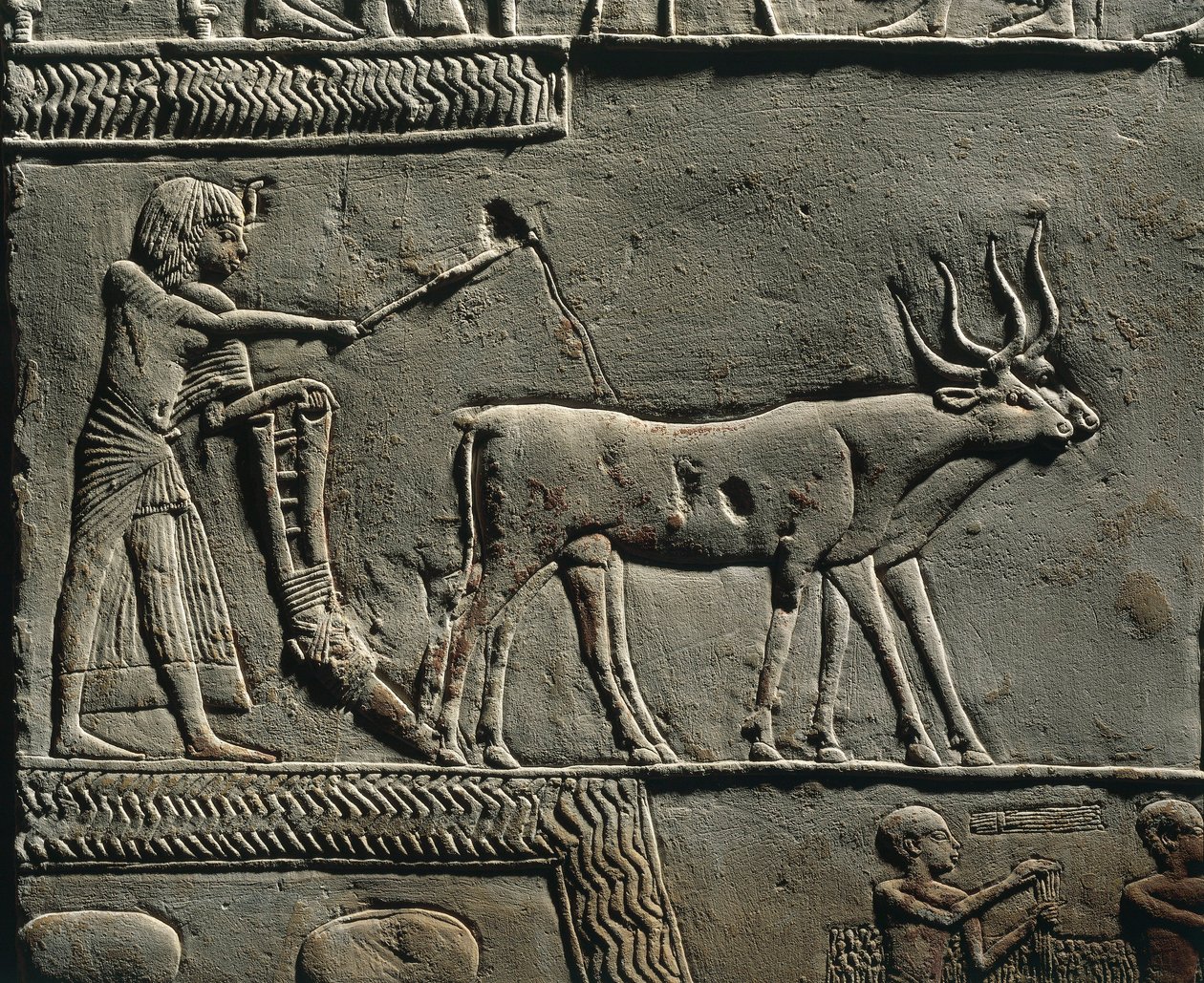 Horemheb labourant la terre dans les Champs d