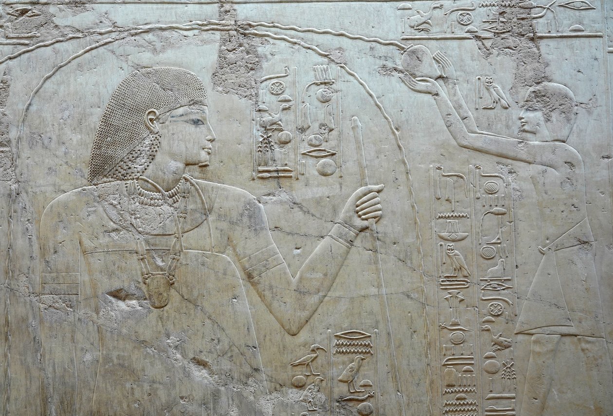 Scène de libation, tombe de Ramose - Egyptian 18th Dynasty