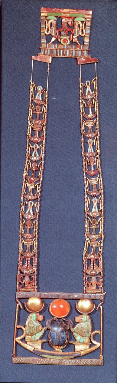 Collier du Soleil Levant, de la tombe de Toutankhamon (c.1370-52 av. J.-C.) Nouveau Royaume - Egyptian 18th Dynasty