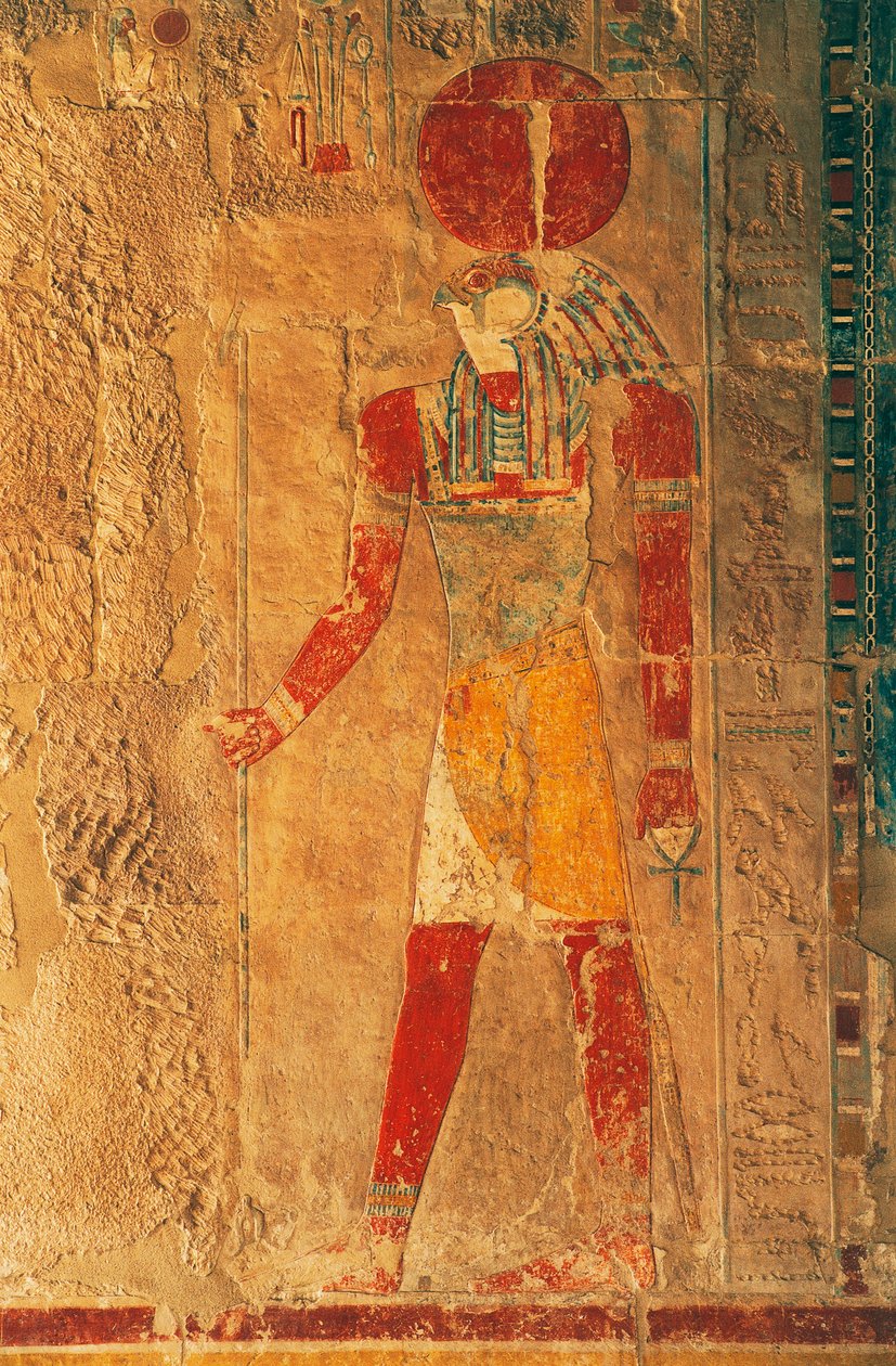 Relief avec Ra Horakhty, Temple funéraire d