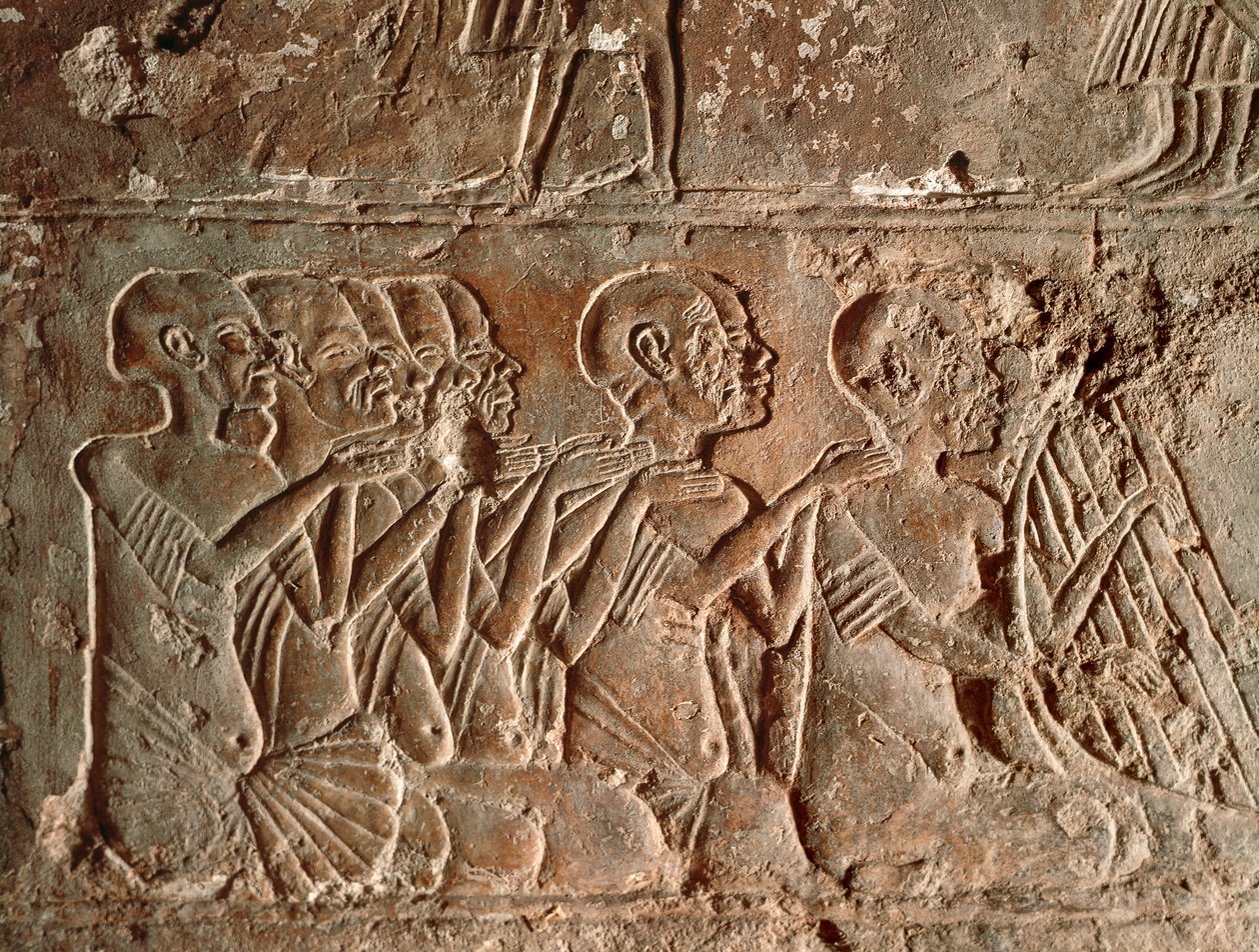 Chanteurs et joueurs de harpe, relief - Egyptian 18th Dynasty