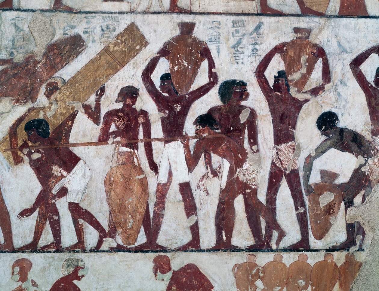 Transport de nourriture pour stocker les entrepôts du Temple d