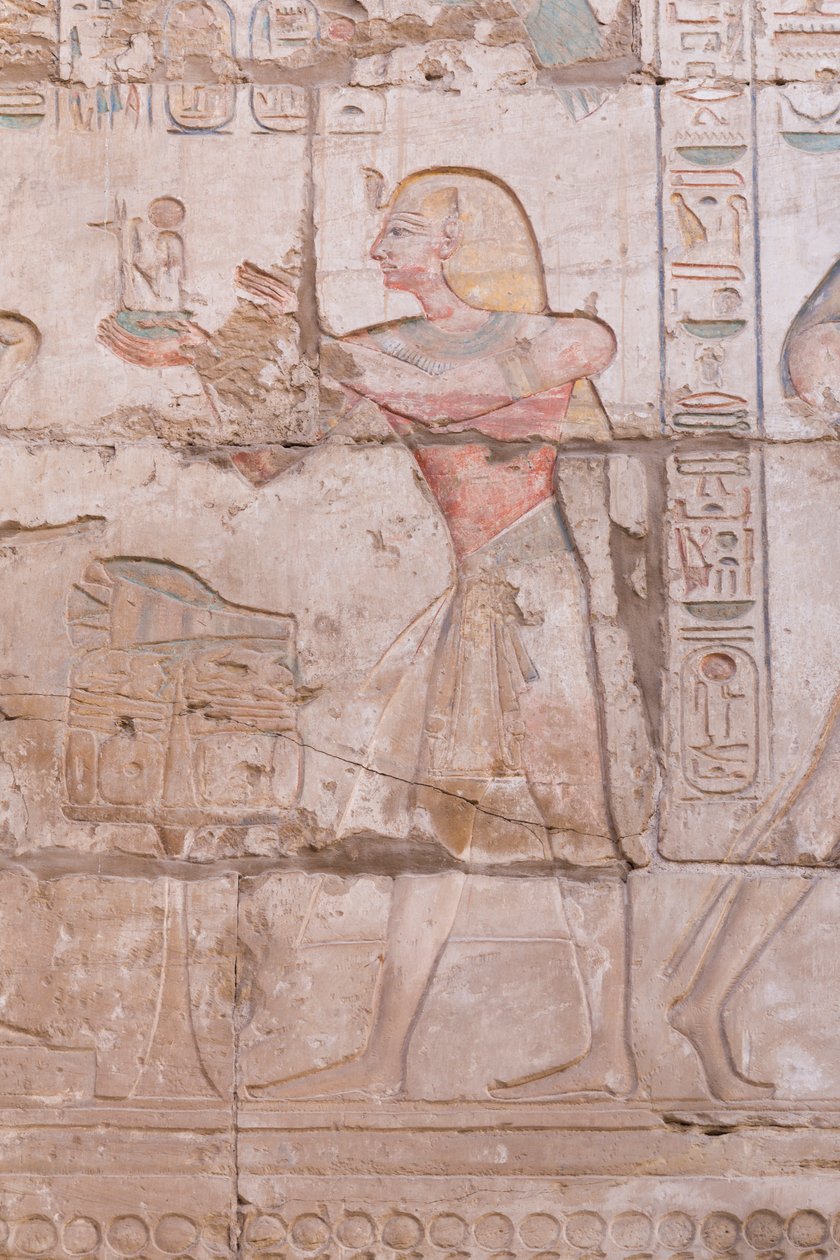 Reliefs muraux, grande salle hypostyle, complexe du temple de Karnak, Louxor, Égypte - Egyptian 18th Dynasty