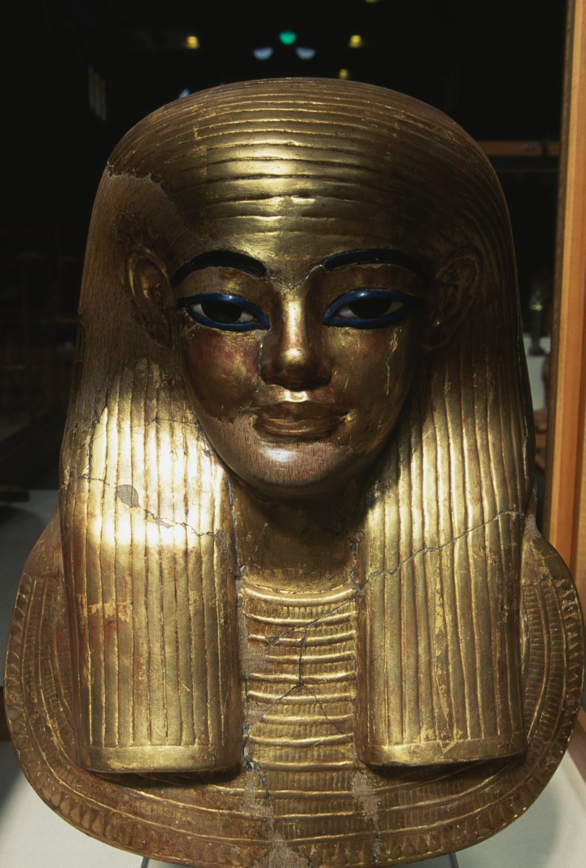 Masque mortuaire de Yuya, du tombeau de Yuya et Tjuya, Vallée des Rois, Égypte, civilisation égyptienne, Nouvel Empire, XVIIIe dynastie - Egyptian 18th Dynasty