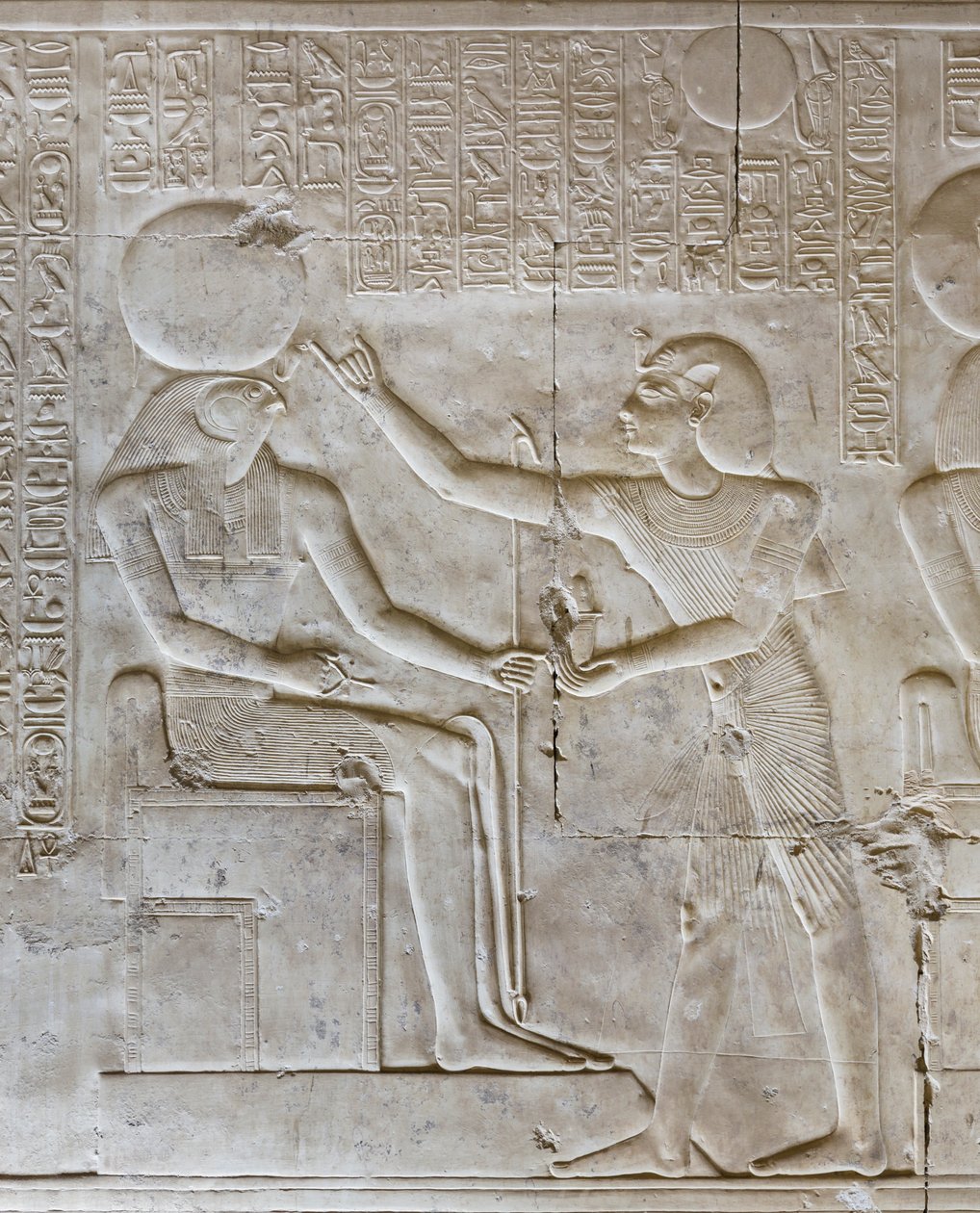 Bas-relief, temple de Séthi Ier, Abydos, Égypte - Egyptian 19th Dynasty