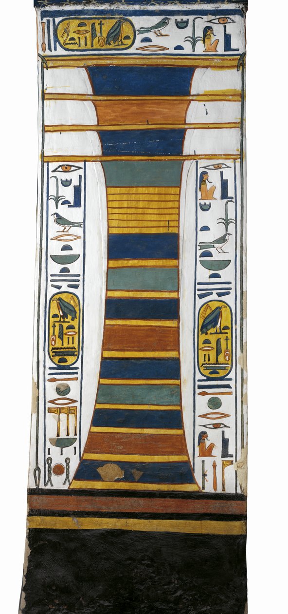 Égypte, Thèbes, Louxor, Vallée des Reines, Tombe de Néfertari, pilier Djed représentant la colonne vertébrale d