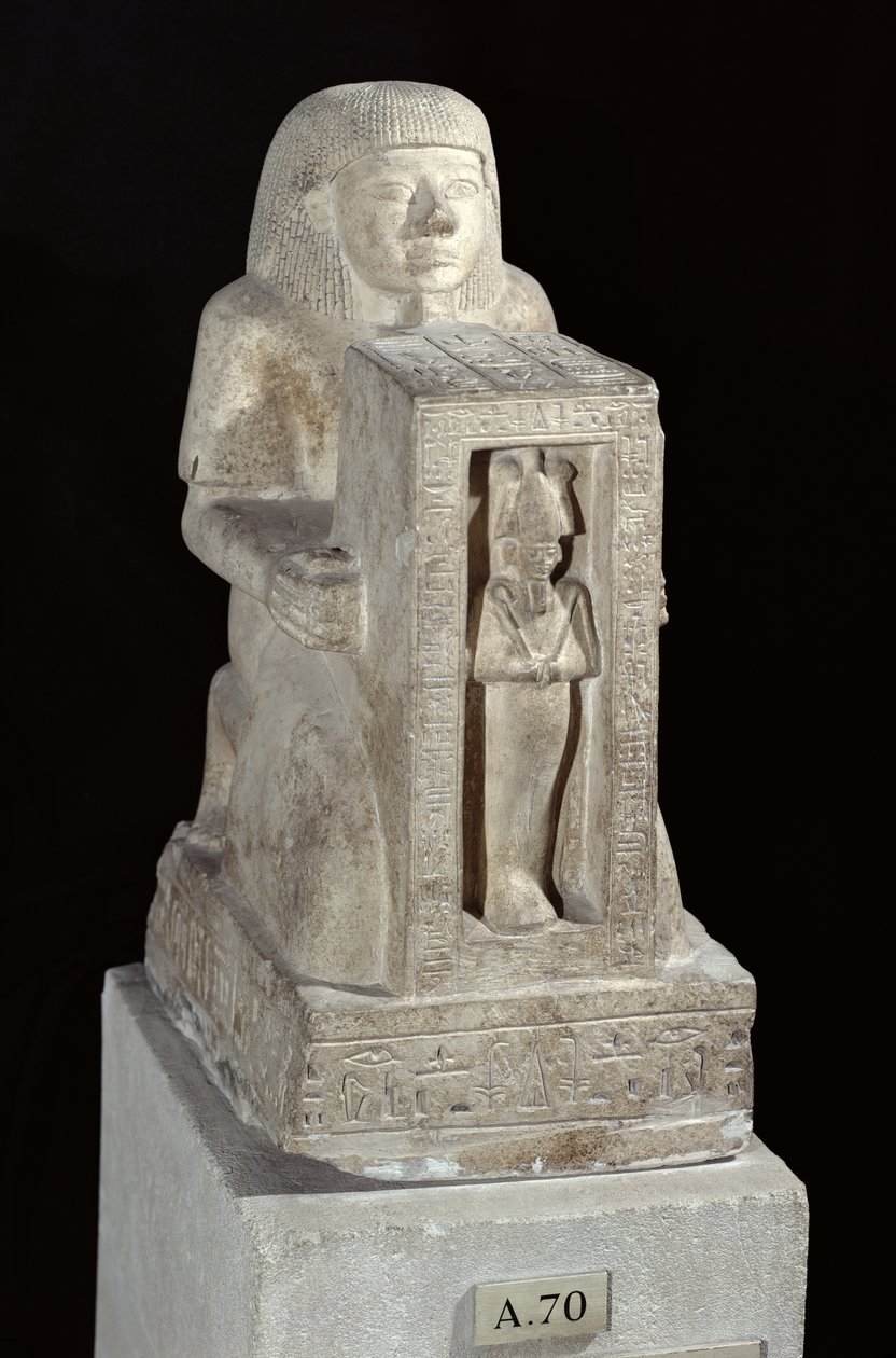 Statue naophore du scribe royal, Seti, avec Osiris dans le naos, Nouvel Empire, vers 1279-1213 av. J.-C. - Egyptian 19th Dynasty