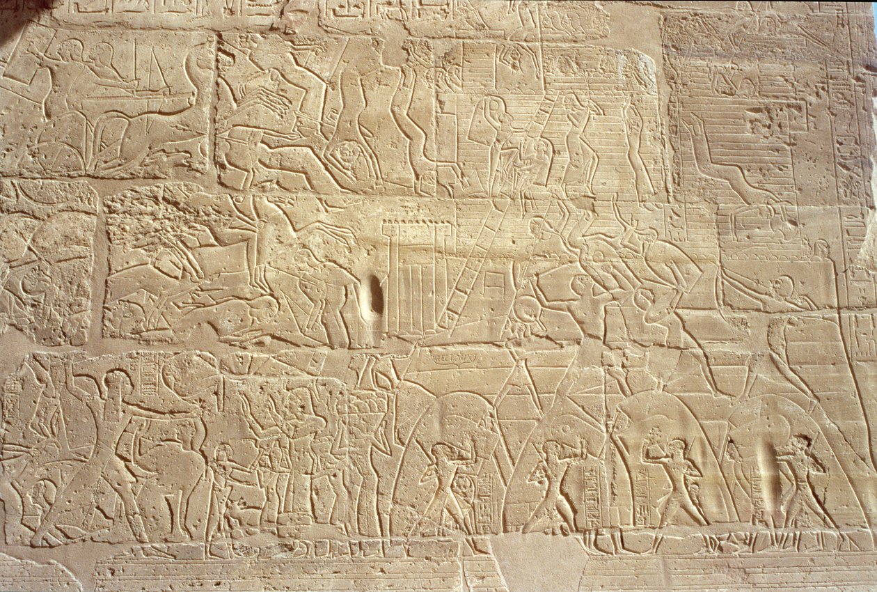 Relief représentant des troupes égyptiennes prenant d