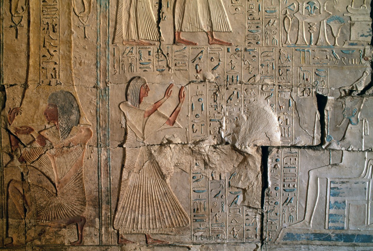 Relief de la tombe de Netcherouymes, haut fonctionnaire de Ramsès II, Saqqarah, civilisation égyptienne, Nouvel Empire, XIXe dynastie - Egyptian 19th Dynasty