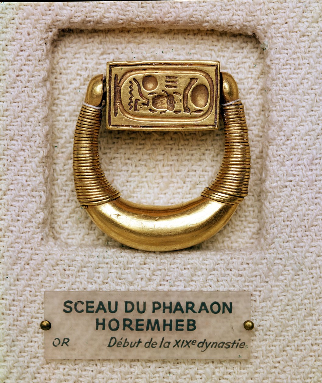 Bague avec le sceau du général Horemheb (vers 1323-1295 av. J.-C.) Nouvel Empire - Egyptian 19th Dynasty