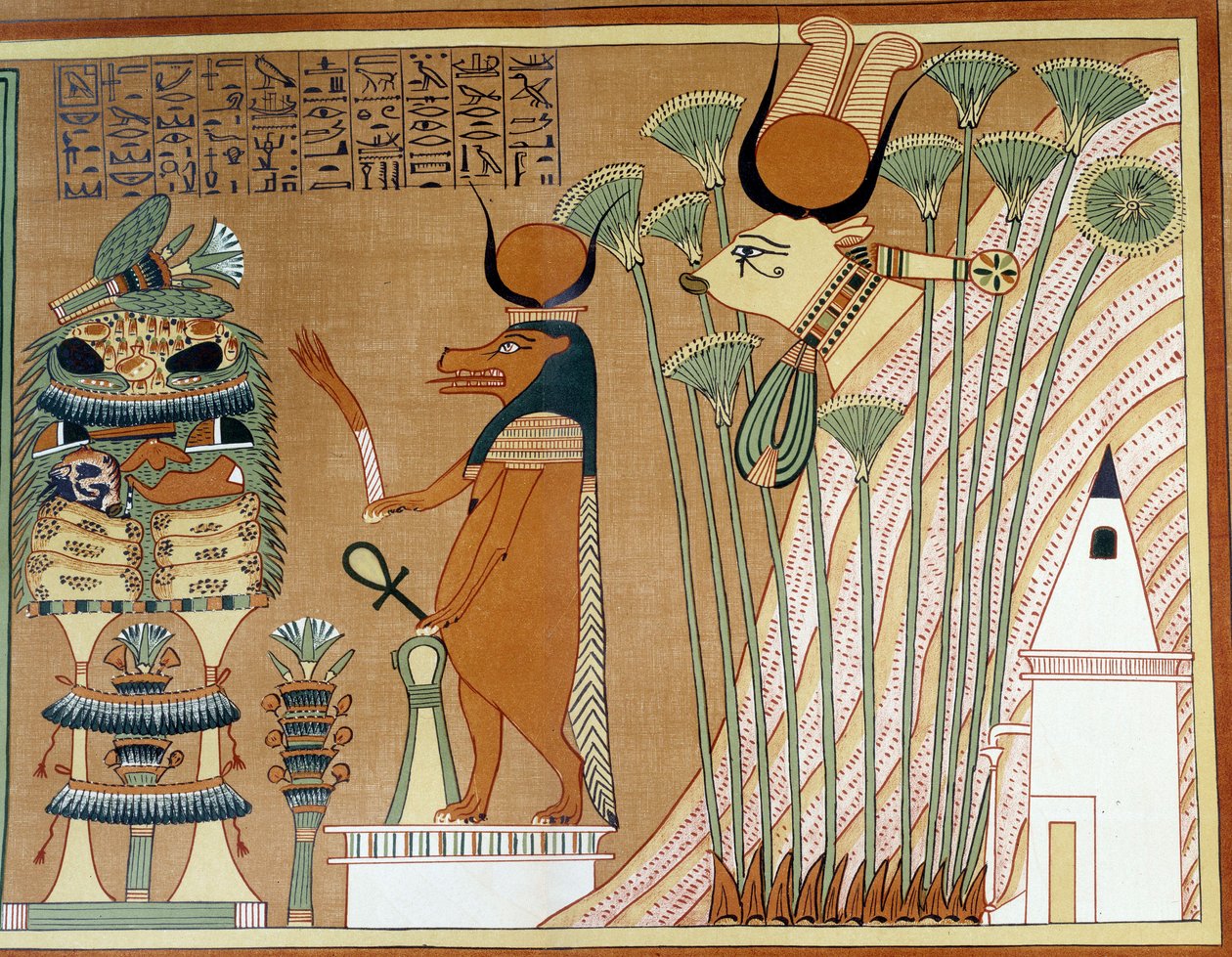 Thouéris et Hathor dans le papyrus. Collège similaire au papyrus d