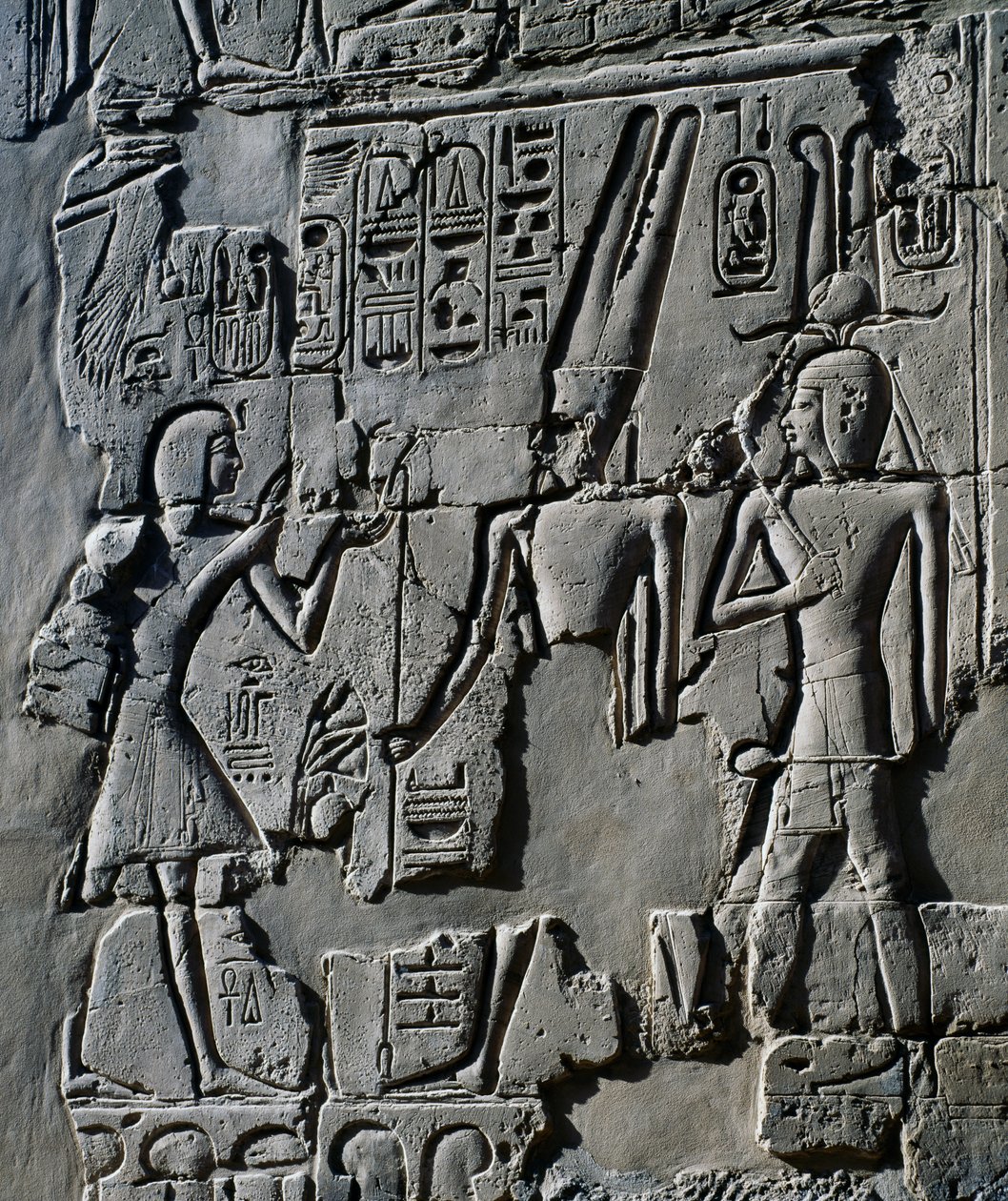 Jeune Ramsès II devant le dieu Amon, (détail) - Egyptian 19th Dynasty