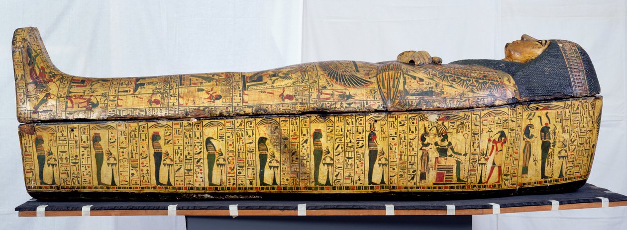 Cercueil et couvercle de la momie de Nesyamun, peut-être trouvé à Deir El-Bahri, Nouvel Empire, vers 1100 av. J.-C. - Egyptian 20th Dynasty