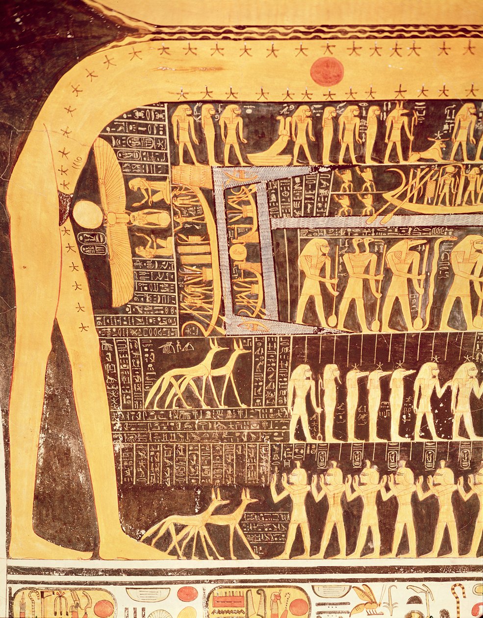 Détail du Livre du Jour du plafond de la chambre funéraire de la tombe de Ramsès VI (r.1143-1136 av. J.-C.) Nouvel Empire - Egyptian 20th Dynasty